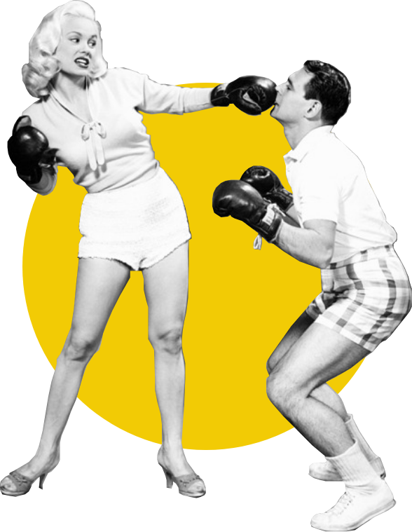 webrief contest - concours de design mensuel-deux personnes qui boxent